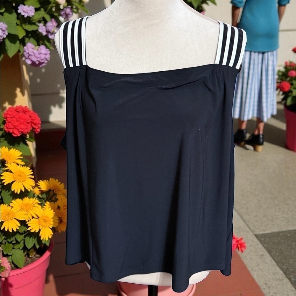 Simonton Says Black Tank Top Size 3X